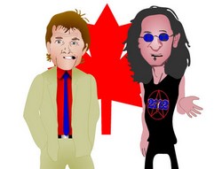 Michael J. Fox and Geddy Lee