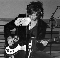 Beck with his Rush guitar