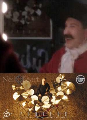 Neil Peart Paragon cymbal poster in Studio 60