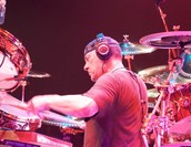 Neil Peart with headphones - Wichita, 8/20/10