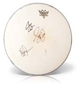 Autographed Rush drumhead