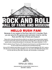 Rock Hall Rush Fan Promotion!
