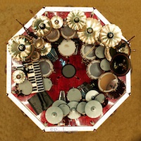 Neil Peart kit aerial shot - John Arrowsmith