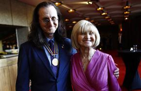 Geddy Lee and his mom