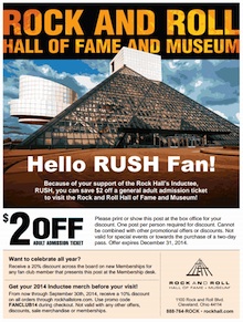 Rock Hall Rush Fan Promotion!