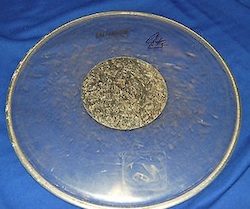 Neil Peart autographed drum head