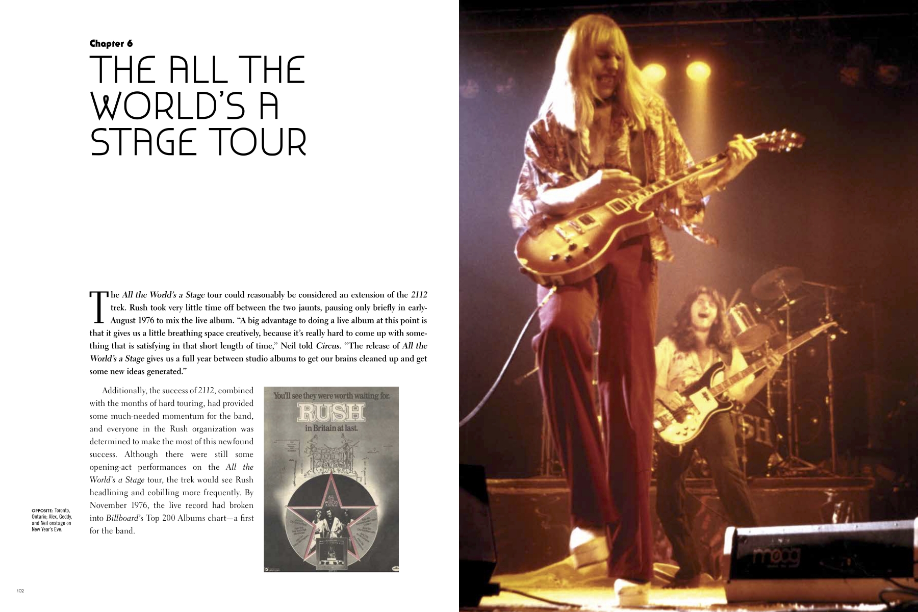 rush tour history book