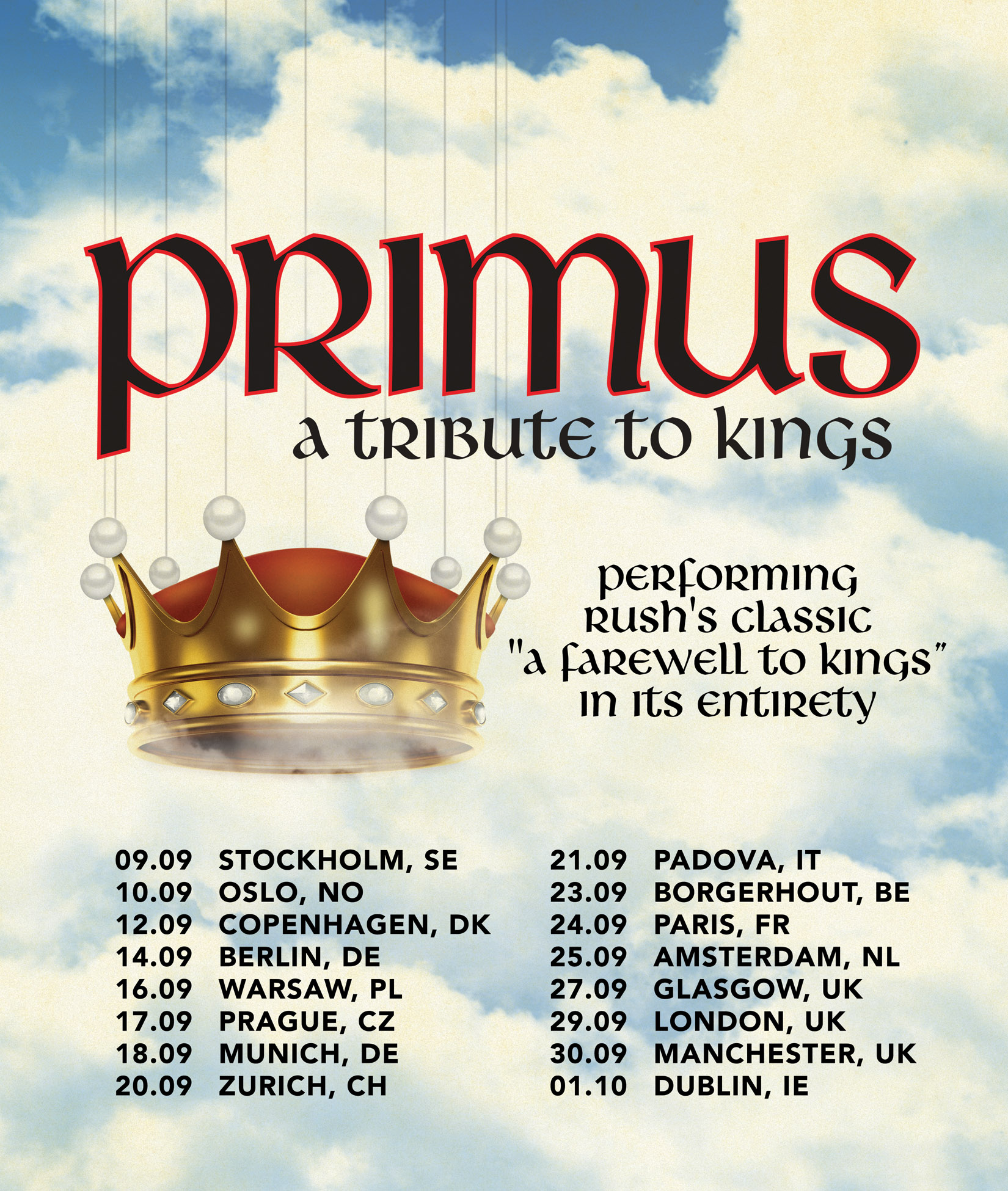 Primus Kick Off Rush Tribute Tour with 16-Song Setlist